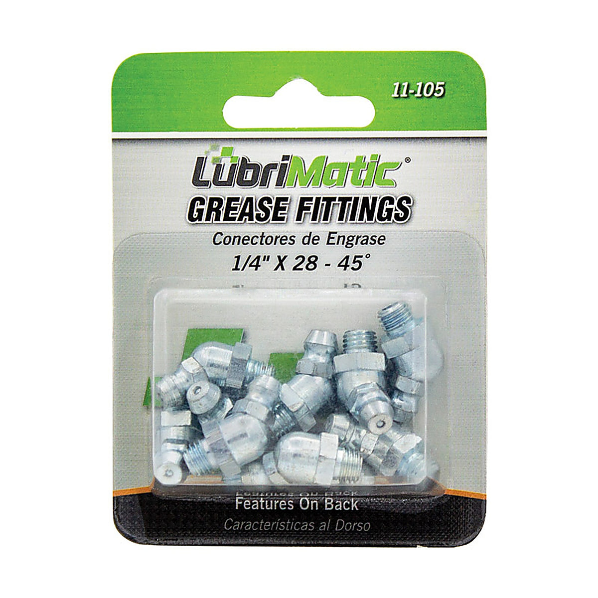 Lubrimatic - 11105 - 45 Degree Grease Fittings 10 Pack
