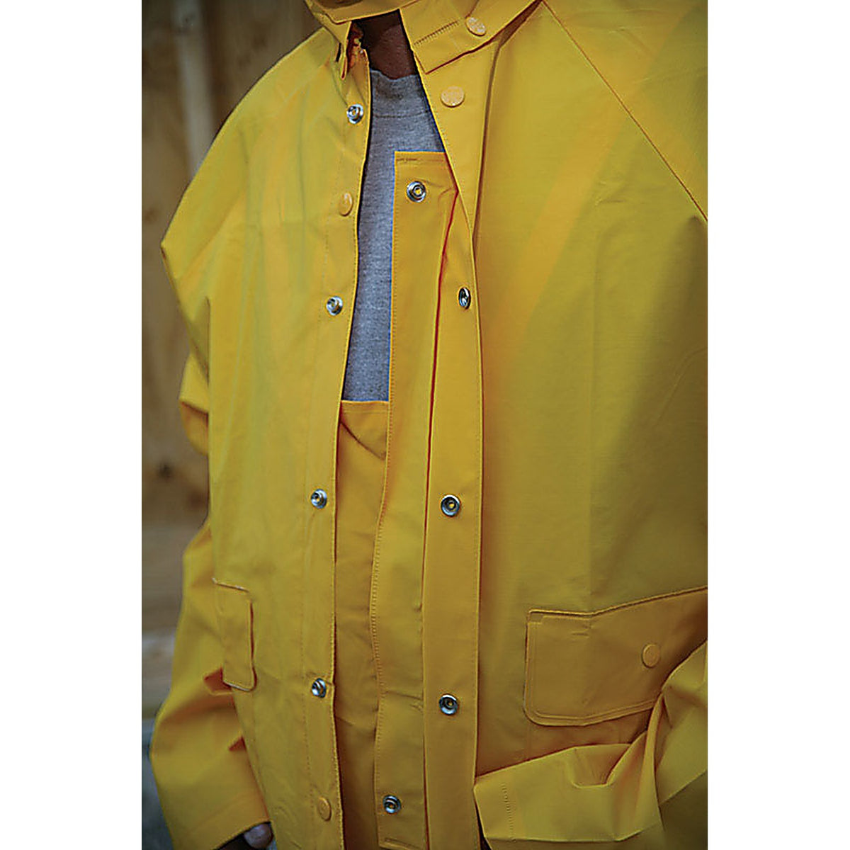 Boulder Creek 61314CM Yellow PVC-Coated Rayon Three Piece Rain Suit