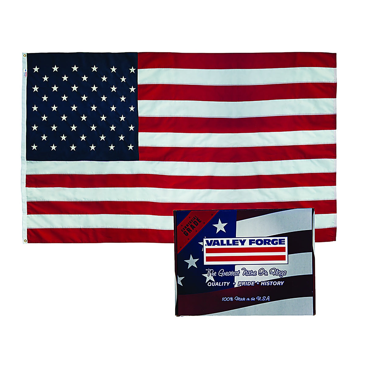 Valley Forge US5PN American Flag 60 in. H X 96 in. W