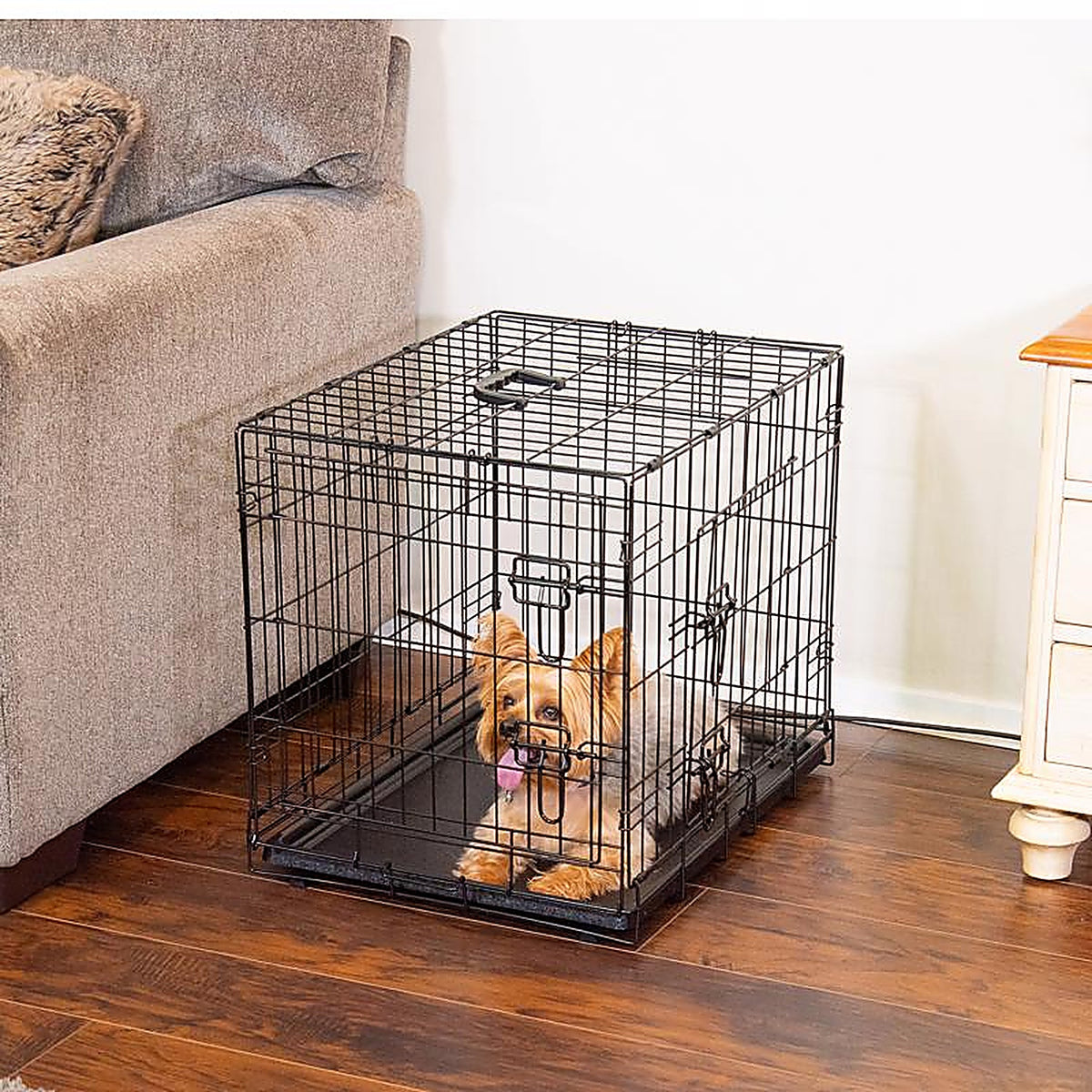 Pet Essentials - 6110PG - Small Steel Dog Crate Black 20 In. H X 18 In. W X 24 In. D