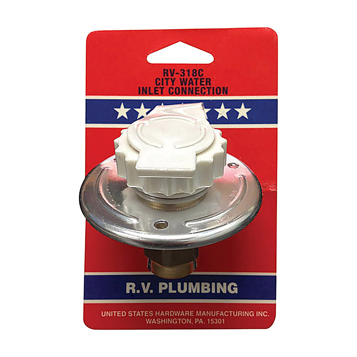 US Hardware RV-318C City Water Inlet Connection 1/Pack