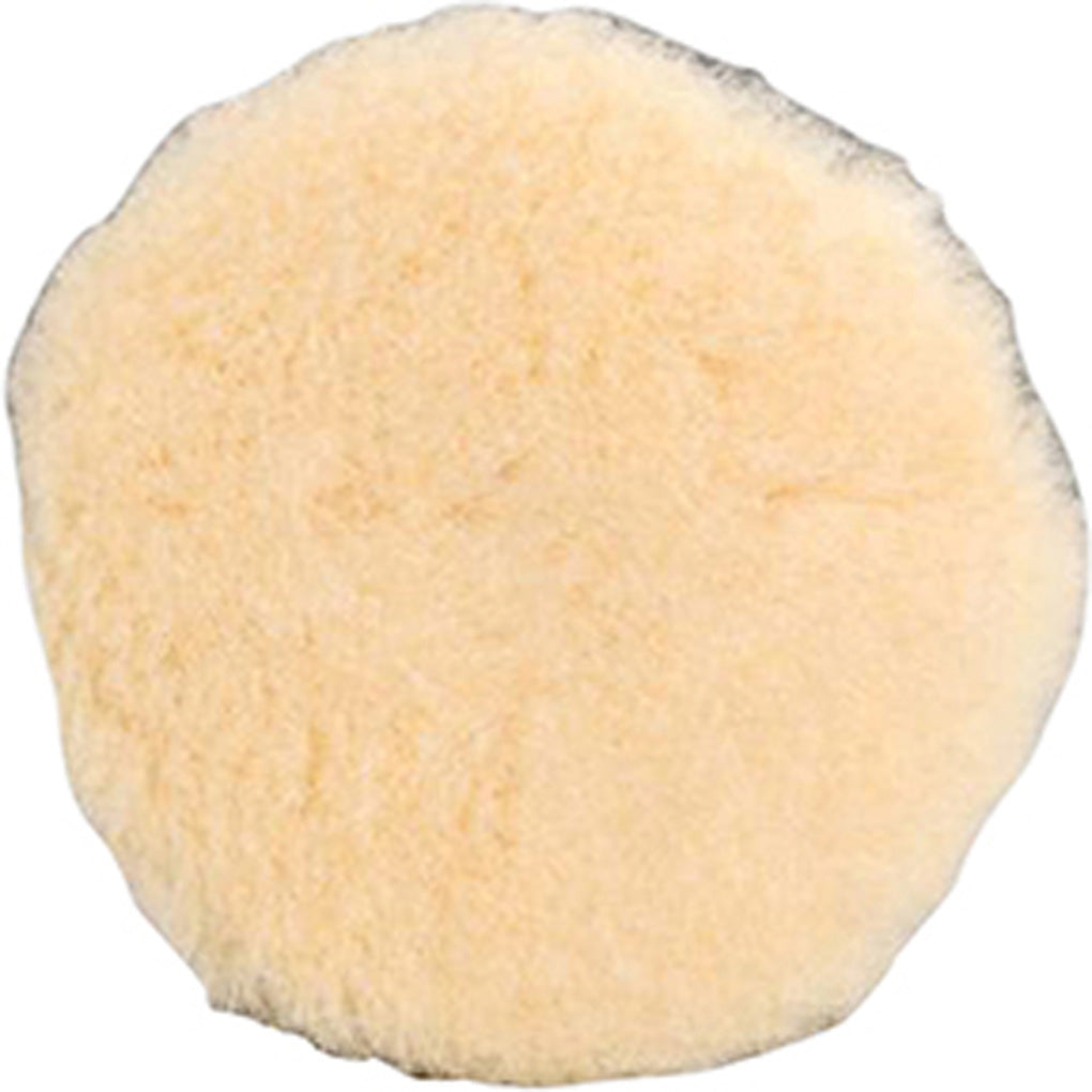 DYNABRADE 90036 5in. Dia. Polishing Pad, Natural Sheepskin Wool