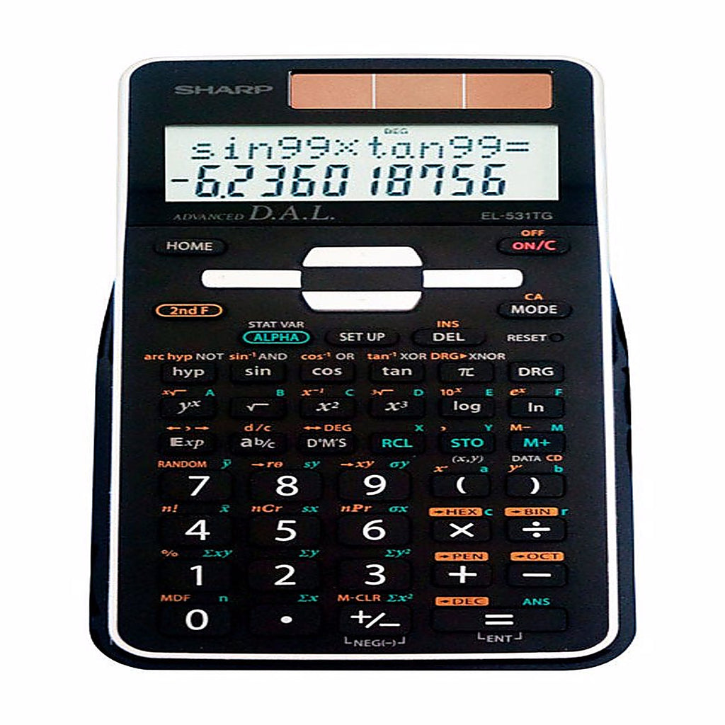 Sharp - EL531TGBBW - Black 12 Digit Scientific Calculator