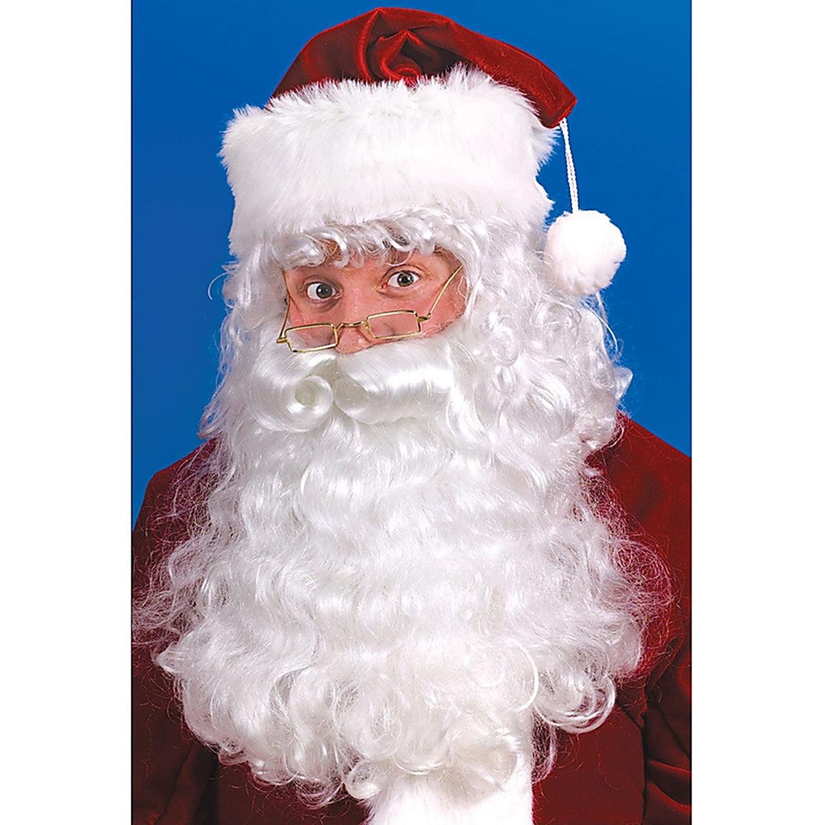Fun World 7520 Red/White Christmas Santa Wig and Beard Set