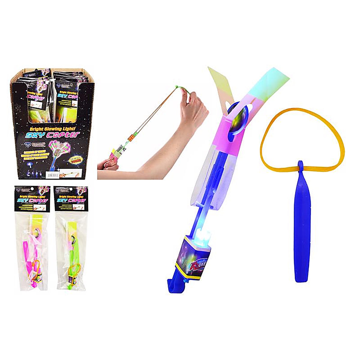 Diamond Visions TM-2017 Bright Glowing Light Sky Copter 1/Pack