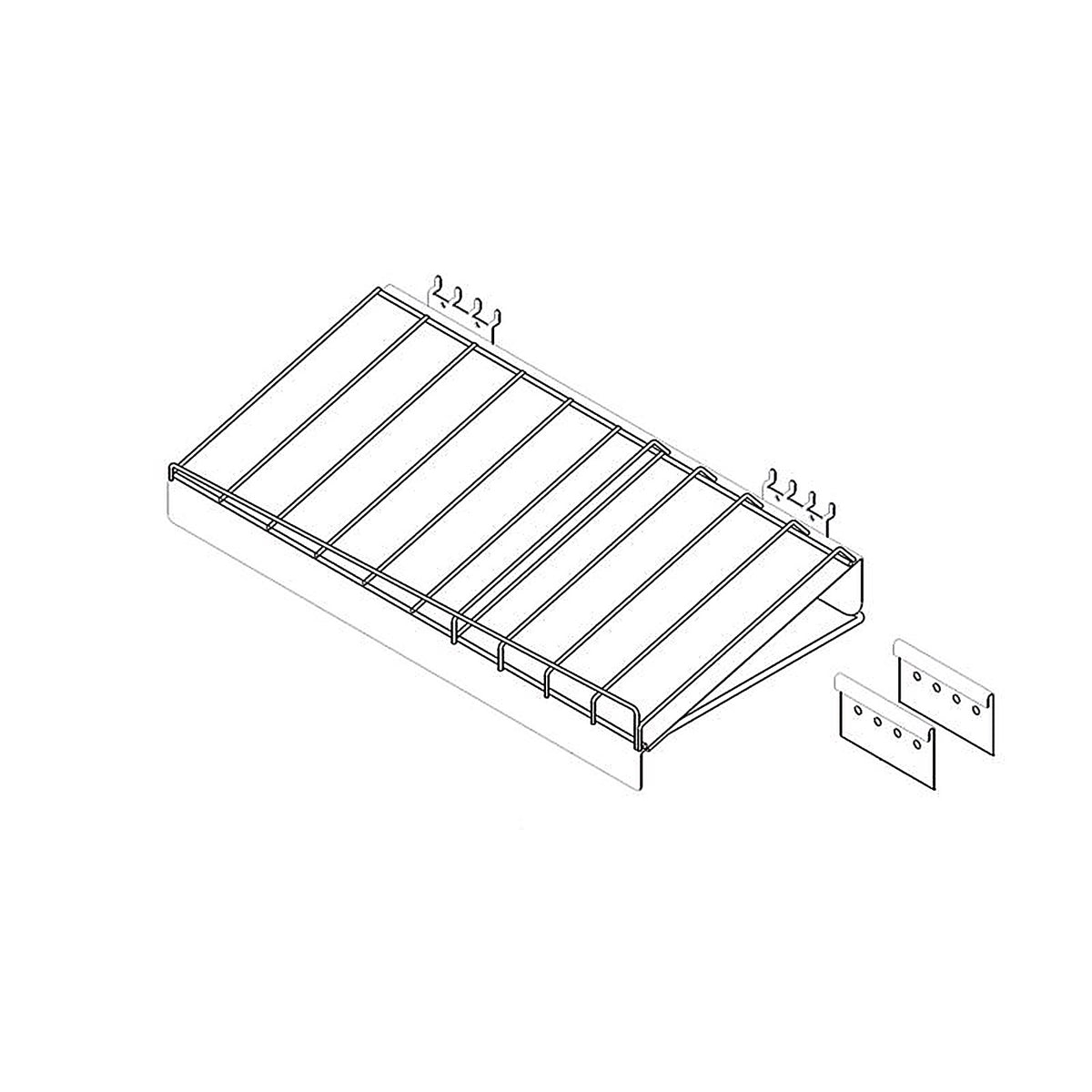Vulcan Industries - 1022151 - 24 In. W X 12 In. D Black Steel Shelf 1 Pack