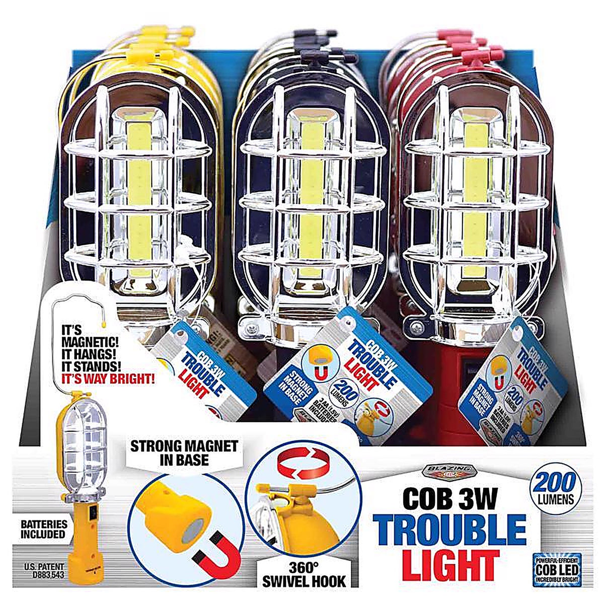 Shawshank LEDz 702465 Shawshank Blazing LEDz 240 lumens Assorted Trouble Light 8-1/4 in.