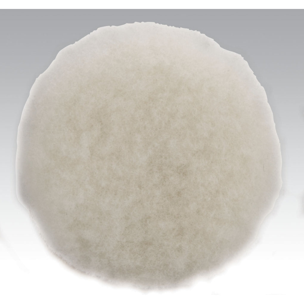 DYNABRADE 90080 3in. Dia. Polishing Pad, Natural Sheepskin Wool