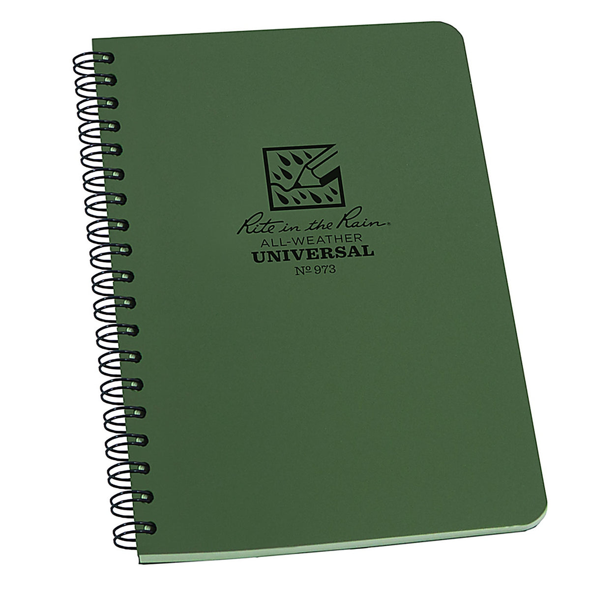 Rite in the Rain - 973 - 4.625 In. W X 7 In. L Wire-O Green All-Weather Notebook