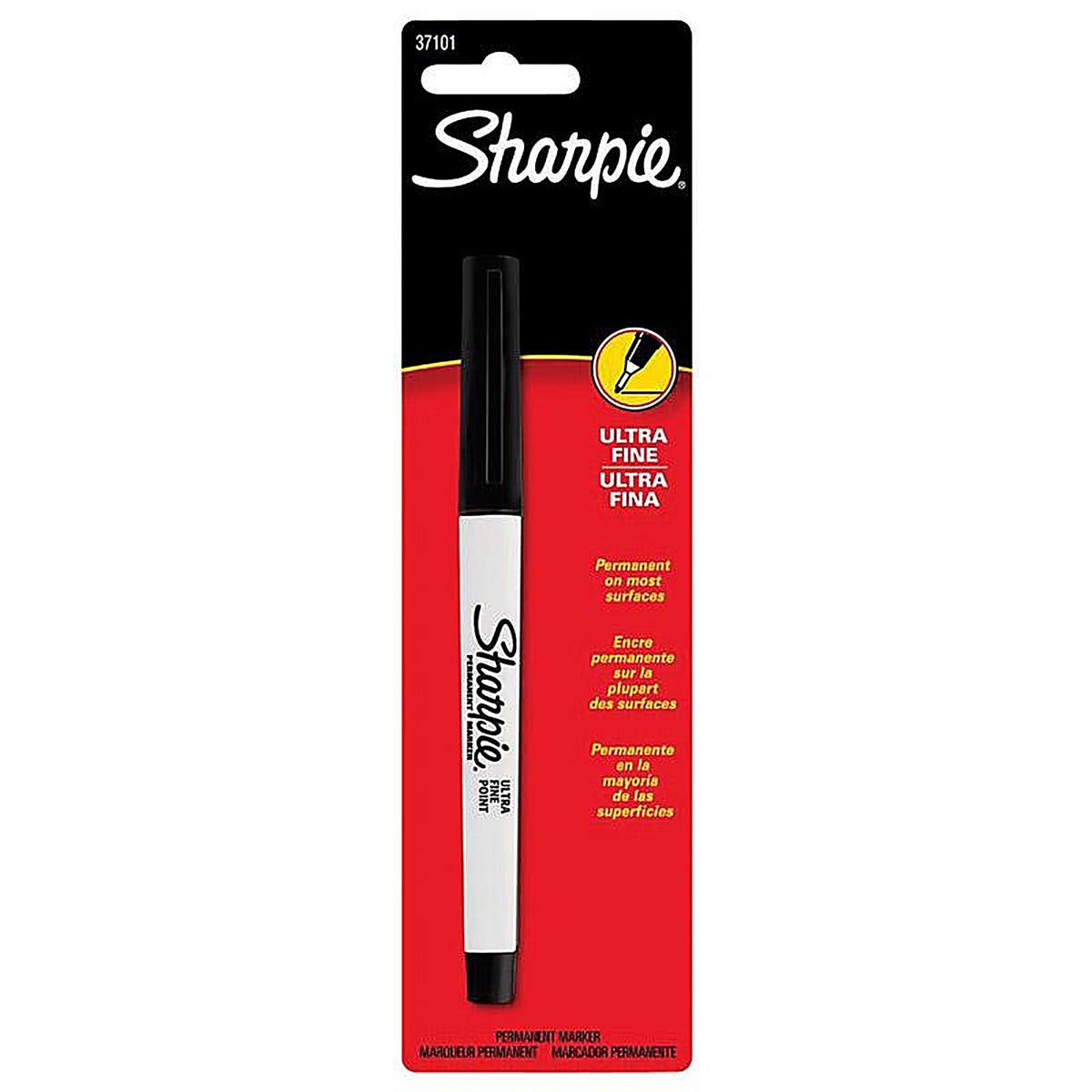 Sharpie 37101 Black Ultra Fine Tip Permanent Marker 1 count
