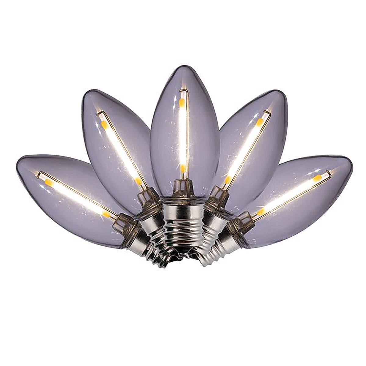 Holiday Bright Lights BU25FLDSC9-TPWA LED C9 Pure White 25 count Replacement Christmas Light Bulbs