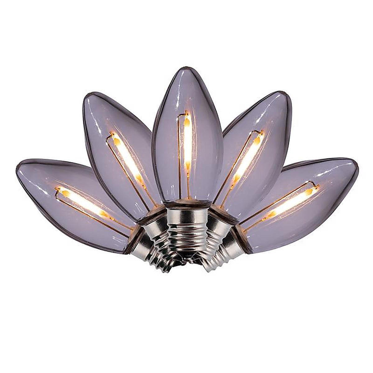 Holiday Bright Lights BU25FLDSC9-TWWA LED C9 Clear/Warm White 25 count Replacement Christmas Light Bulbs