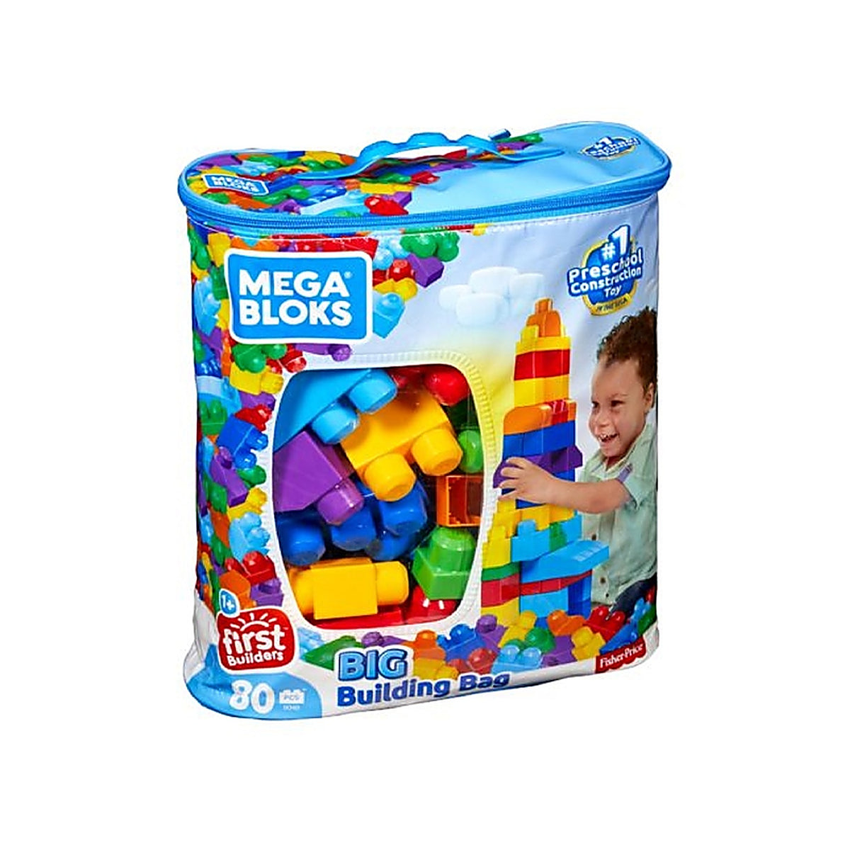 Mega Bloks - DCH63 - First Builders Big Building Bag of Blocks 80 Piece