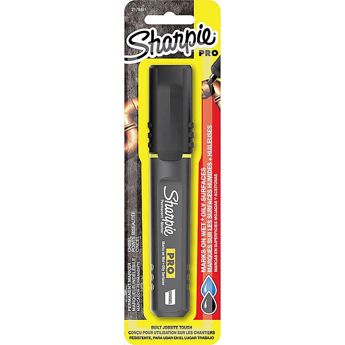 Sharpie 2018329 PRO Black Chisel Tip Permanent Marker 1/Pack
