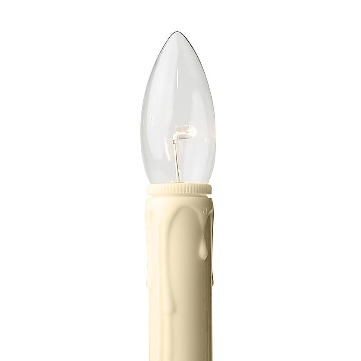 Celestial Lights - P-1524-BI - Brass/White No Scent Scent LED Battery Operated Taper Candle