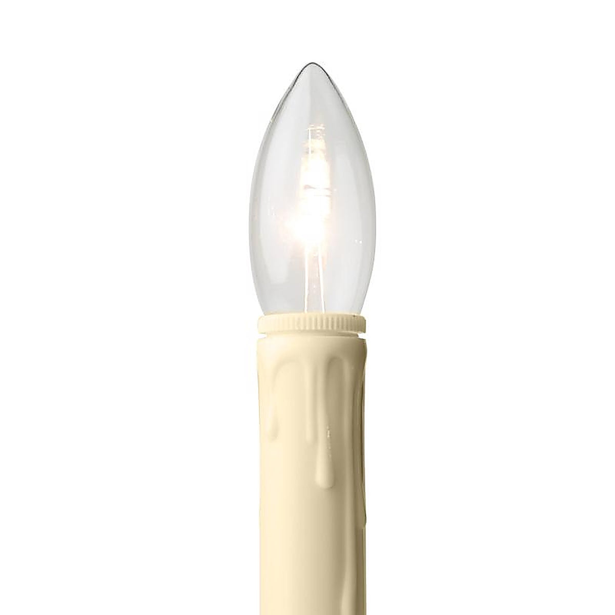 Celestial Lights - P-1524-BI - Brass/White No Scent Scent LED Battery Operated Taper Candle