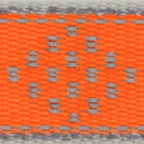 LupinePet - 48359 - Reflective Orange Diamond Nylon Dog Leash