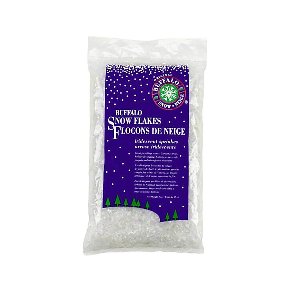 Buffalo BR0072 Snow Iridescent Flakes Polyethylene 1/Pack