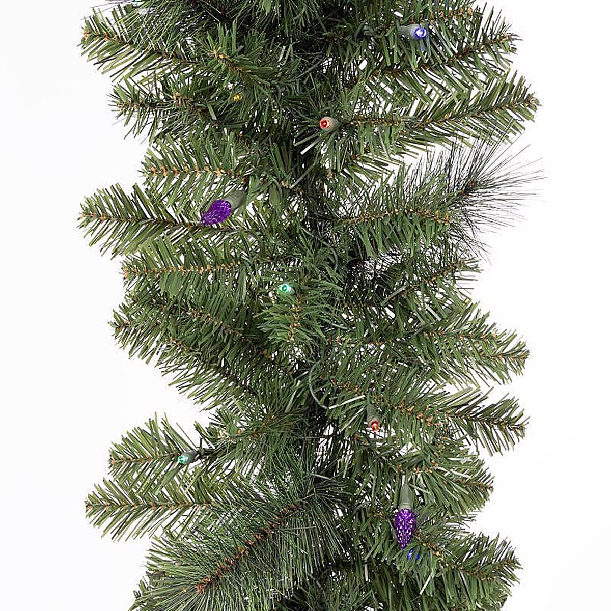 Celebrations MPGARL-9WAC6MUA Platinum 14 in. D X 9 ft. L LED Prelit Multicolored Mixed Pine Christmas Garland