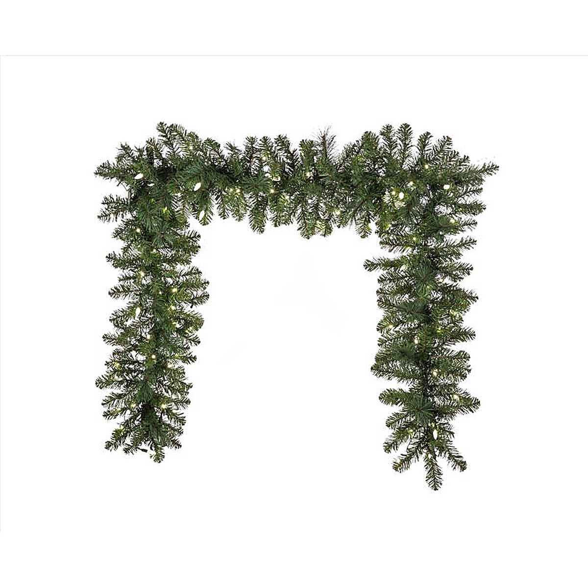 Celebrations MPGARL-9WAC6PWA Platinum 14 in. D X 9 ft. L LED Prelit Pure White Mixed Pine Christmas Garland
