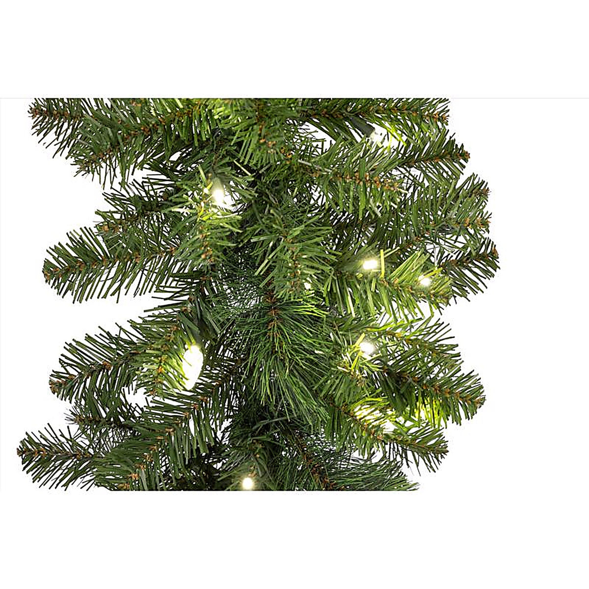 Celebrations MPGARL-9WAC6PWA Platinum 14 in. D X 9 ft. L LED Prelit Pure White Mixed Pine Christmas Garland