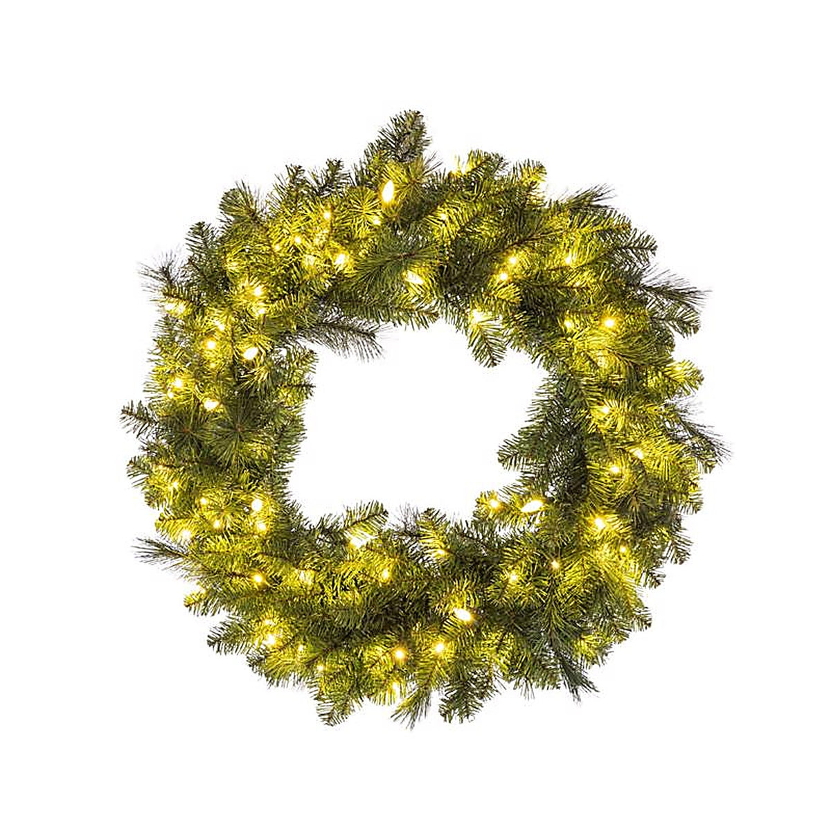 Celebrations MPWR-36-WAC6WWA 36 in. Dia. LED Prelit Mixed Pine Christmas Wreath