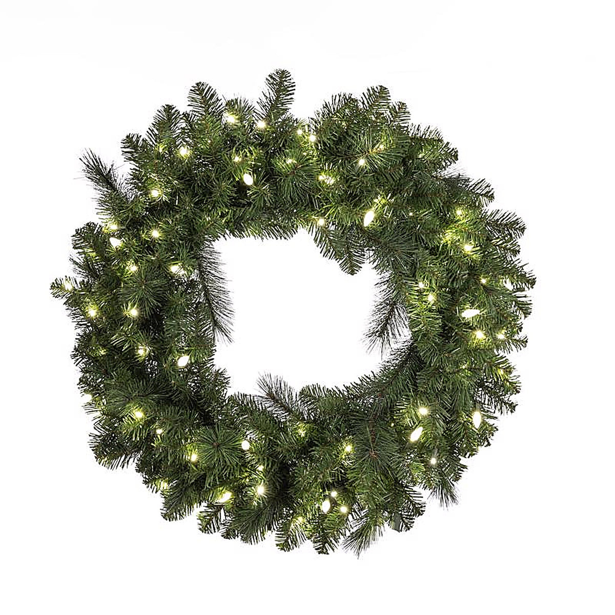 Celebrations MPWR-36-WAC6PWA 36 in. Dia. LED Prelit Decorated Mixed Pine Christmas Wreath