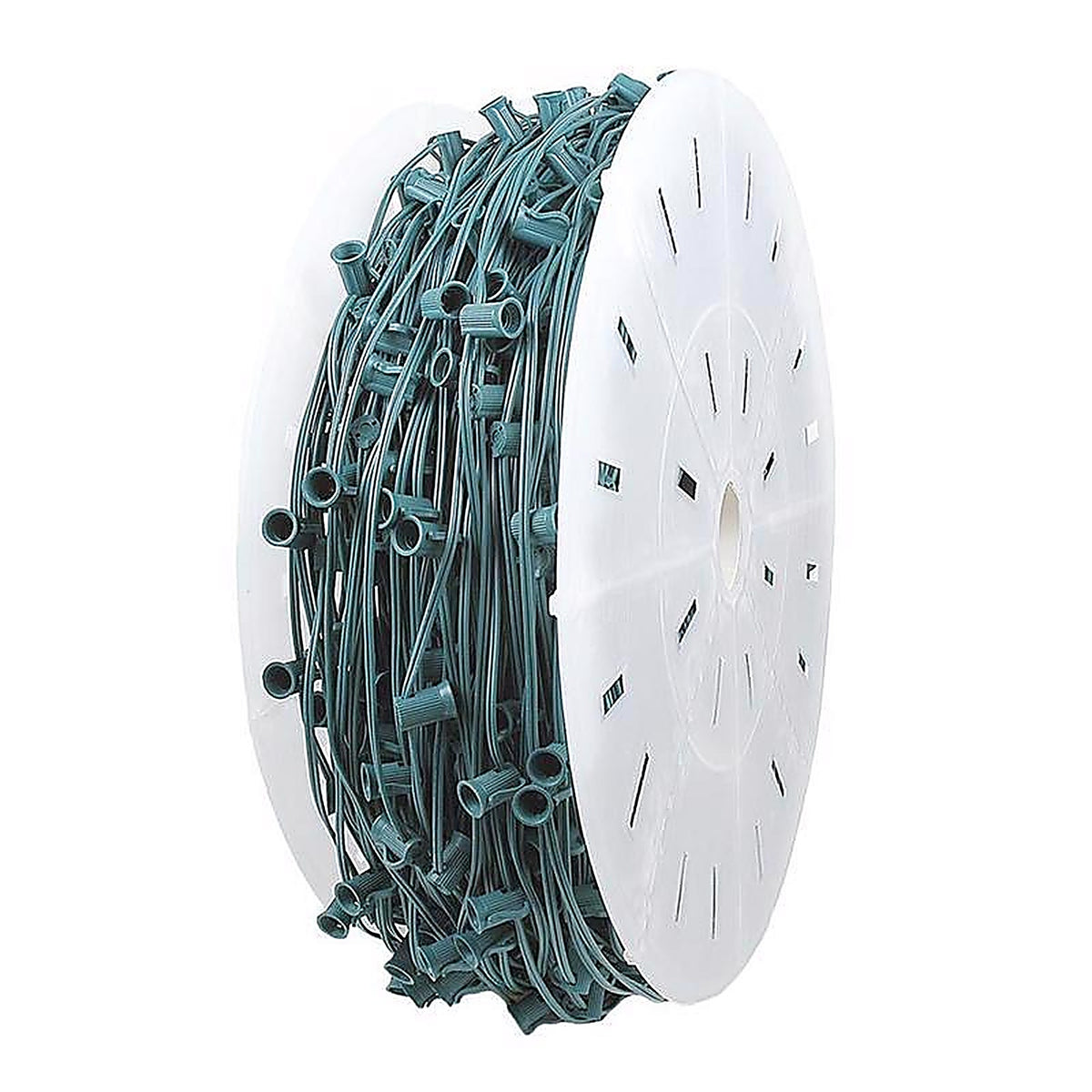 Holiday Bright Lights C7500GC-12A C7 Socket Light Cord on Reel