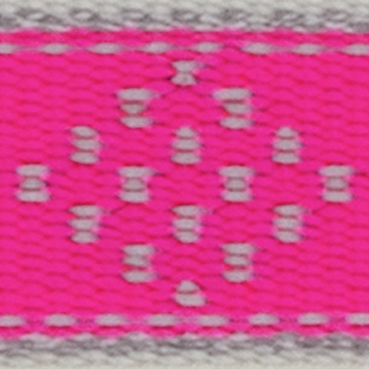 LupinePet - 48253 - Reflective Pink Diamond Nylon Dog Adjustable Collar