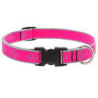 LupinePet - 48201 - Reflective Pink Diamond Nylon Dog Adjustable Collar