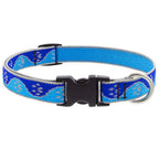 LupinePet - 48401 - Reflective Blue Paws Nylon Dog Adjustable Collar