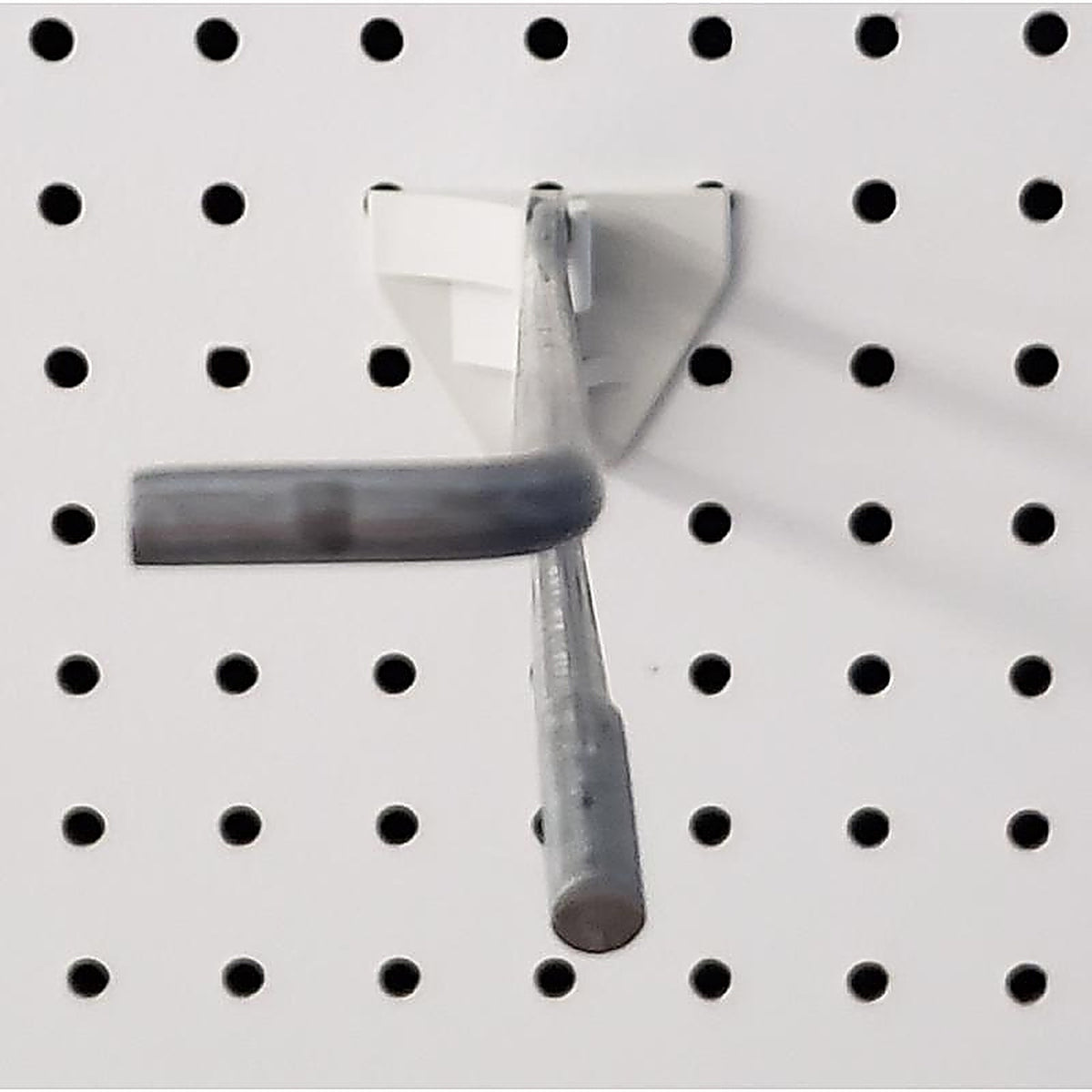 Quick Back - QBP5AXH10 - 10 In. 250 Silver Metal Peg Board Hooks Peg Hook 50 Pack