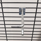 17345 Galvanized Wing Panel Merchandisi - CB25QBH4-50 - 4 In. 212 Silver Metal Cross Bar Non Scanning Hooks Wire Rack Hooks 50 Pack