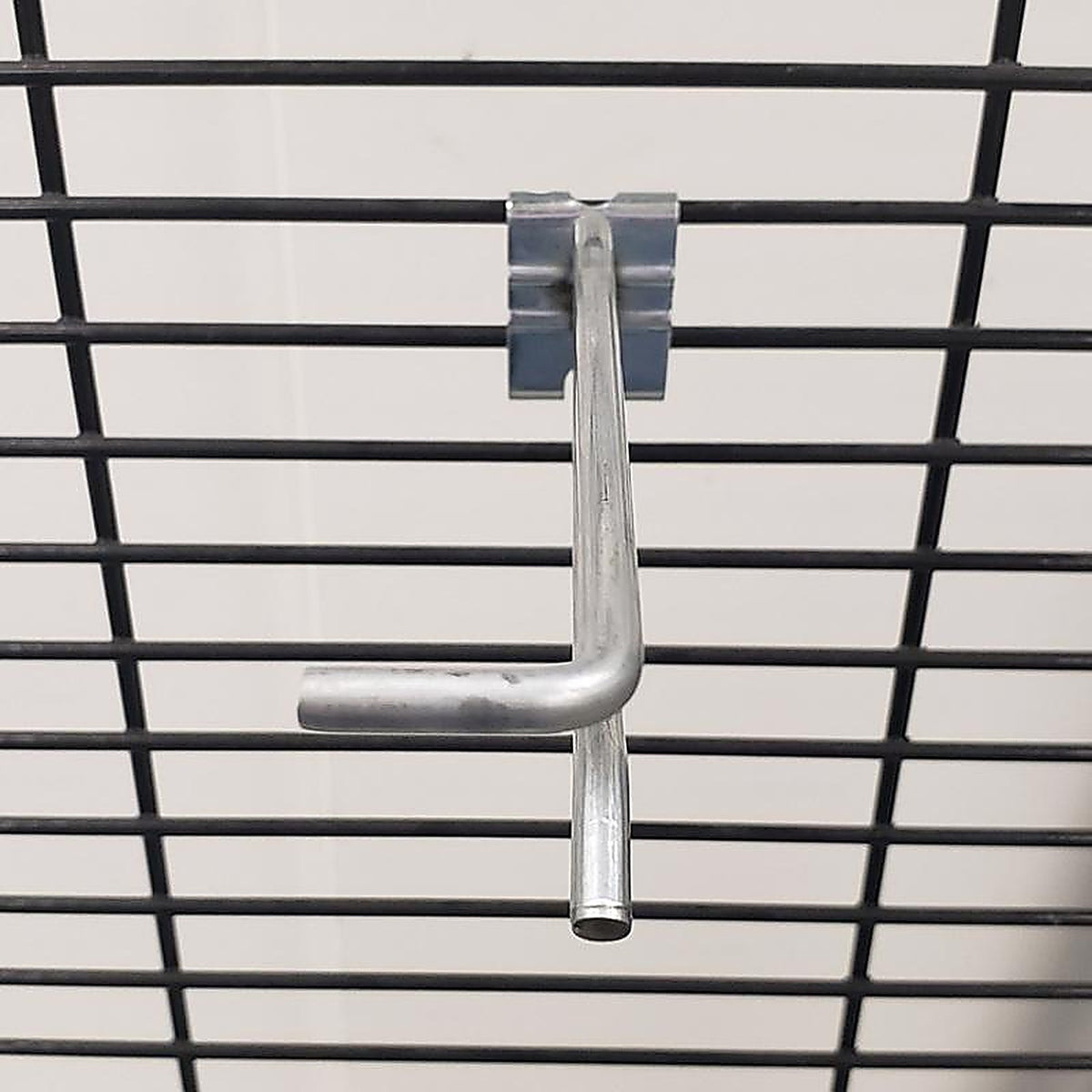 17345 Galvanized Wing Panel Merchandisi - CB25QBH4-50 - 4 In. 212 Silver Metal Cross Bar Non Scanning Hooks Wire Rack Hooks 50 Pack