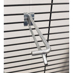 17345 Galvanized Wing Panel Merchandisi - CB25QBH4-50 - 4 In. 212 Silver Metal Cross Bar Non Scanning Hooks Wire Rack Hooks 50 Pack
