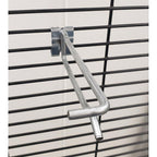 17345 Galvanized Wing Panel Merchandisi - CB25QBH4-50 - 4 In. 212 Silver Metal Cross Bar Non Scanning Hooks Wire Rack Hooks 50 Pack