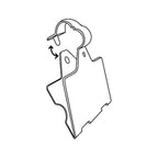Kinter 109513-ACE 1/1/4 in. H X 2 in. W Clear Self-piercing POP Ticket Holder Polypropylene