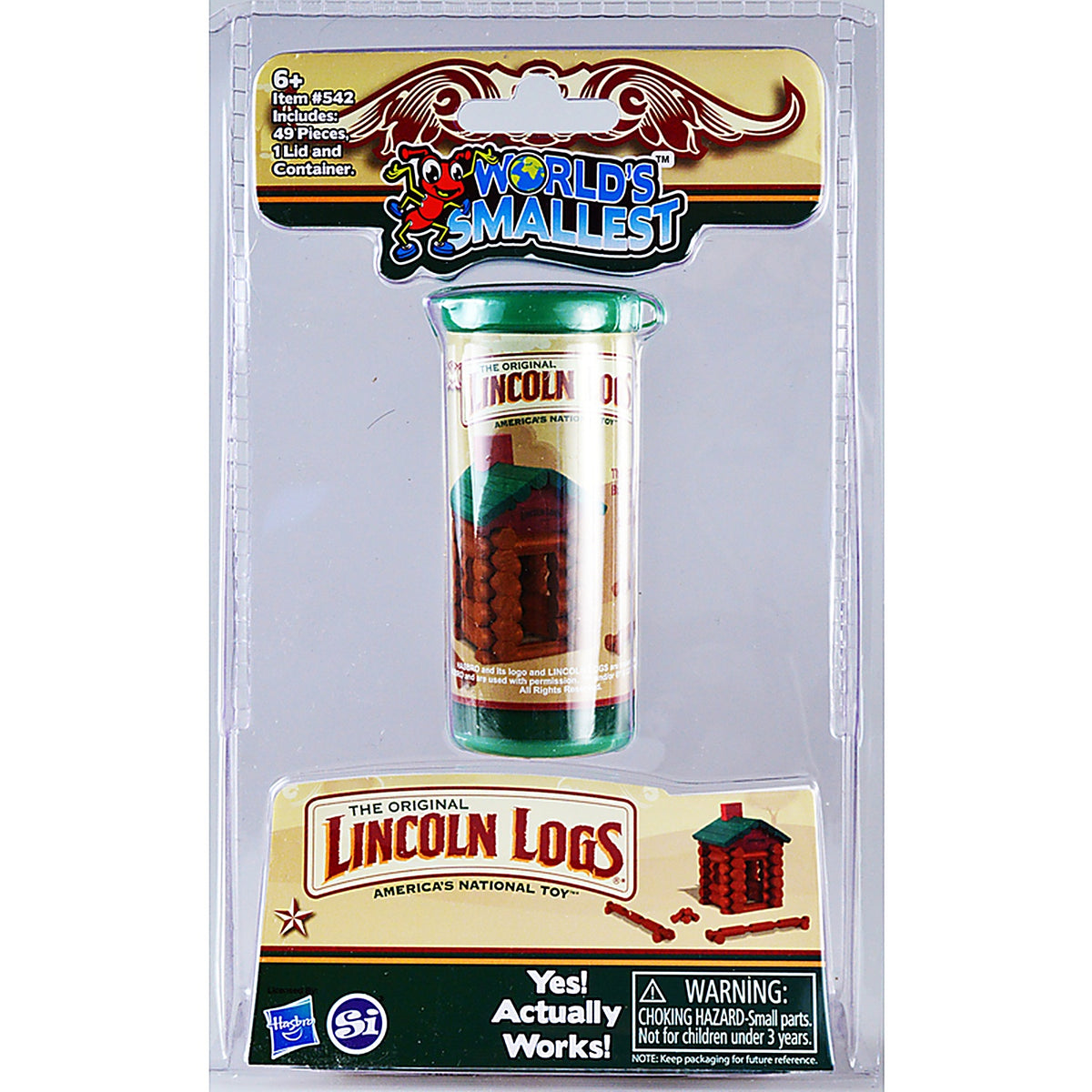Super Impulse 542 Worlds Smallest Lincoln Logs Wood Brown/Green 49/pc.