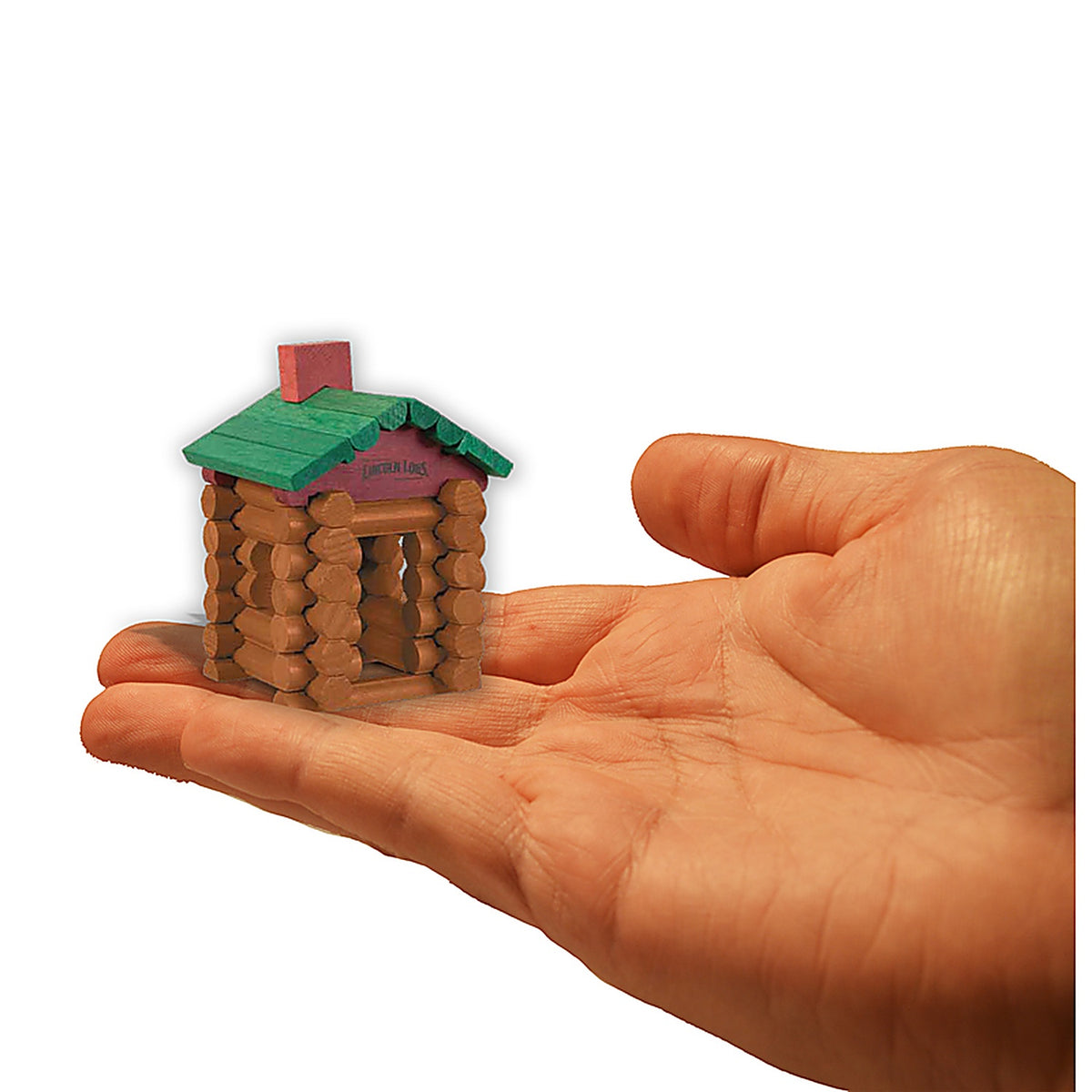 Super Impulse 542 Worlds Smallest Lincoln Logs Wood Brown/Green 49/pc.