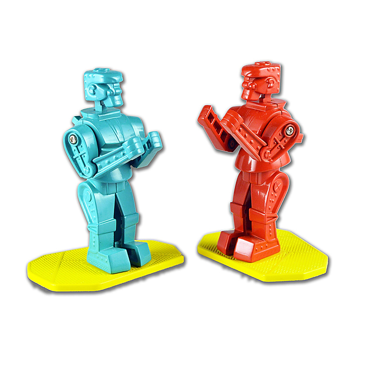 Super Impulse 540 Worlds Smallest Rock em Sock em Robots Plastic Red and Blue 2 pc set