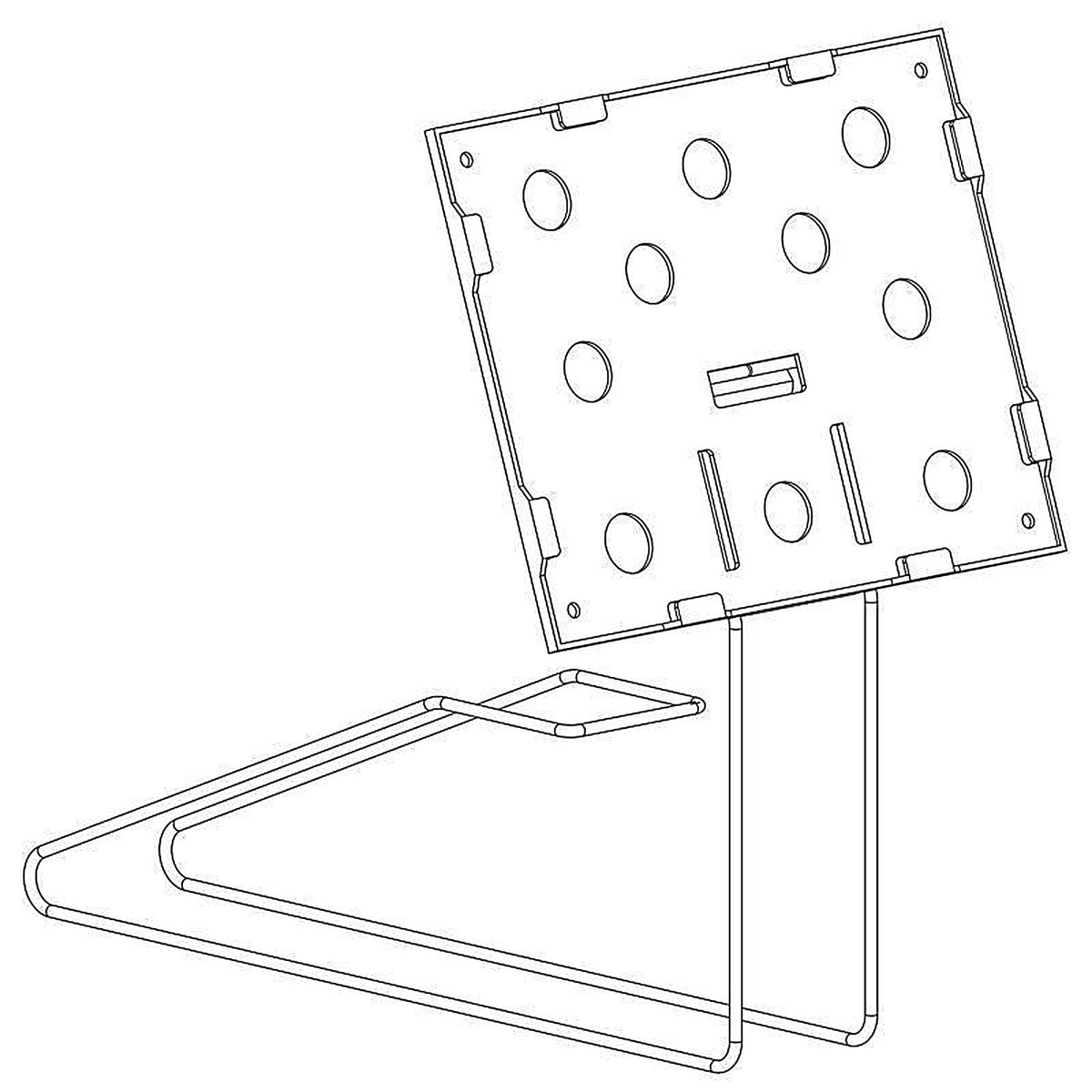 Kinter - ACE-KIT-010 - Black Metal Pallet Sign Holder 8.5 In. H X 11 In. W