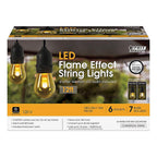 Feit Electric SL12-6/FLAME LED Flame Bulb String Lights Amber 6 lights