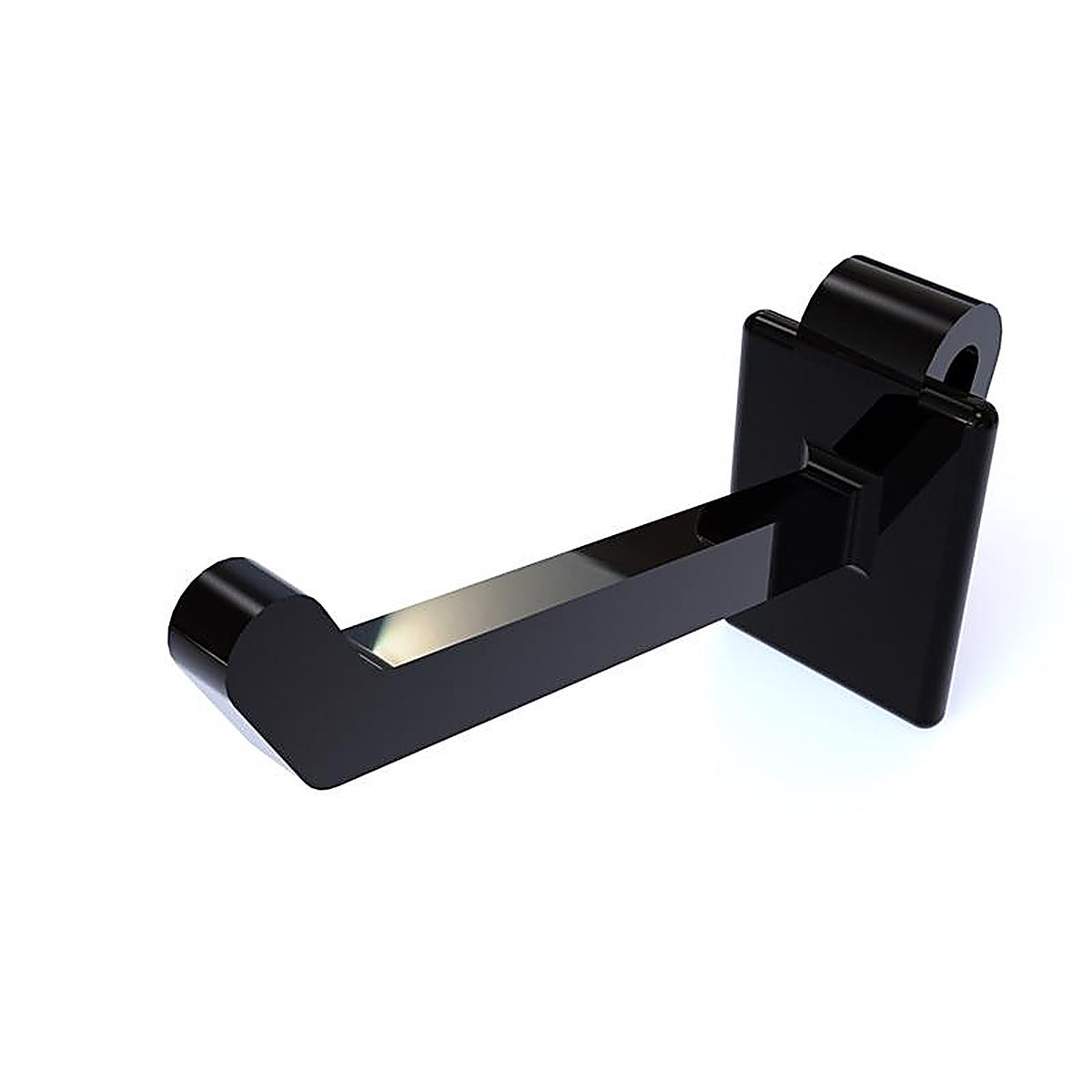 Wm Display Group - 9356-H - 3 In. Black Plastic Power Wing Panel Hook Peg Hook with Bin Tag Holder 10 Pack