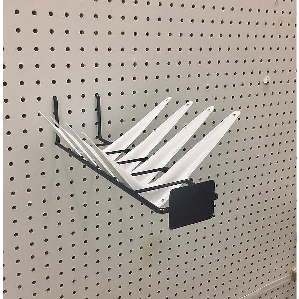 Wm Display Group - 9183 - 5 In. H X 3 In. W X 13 In. D Black Metal Shelf Bracket Holder-Small Pegboard Display