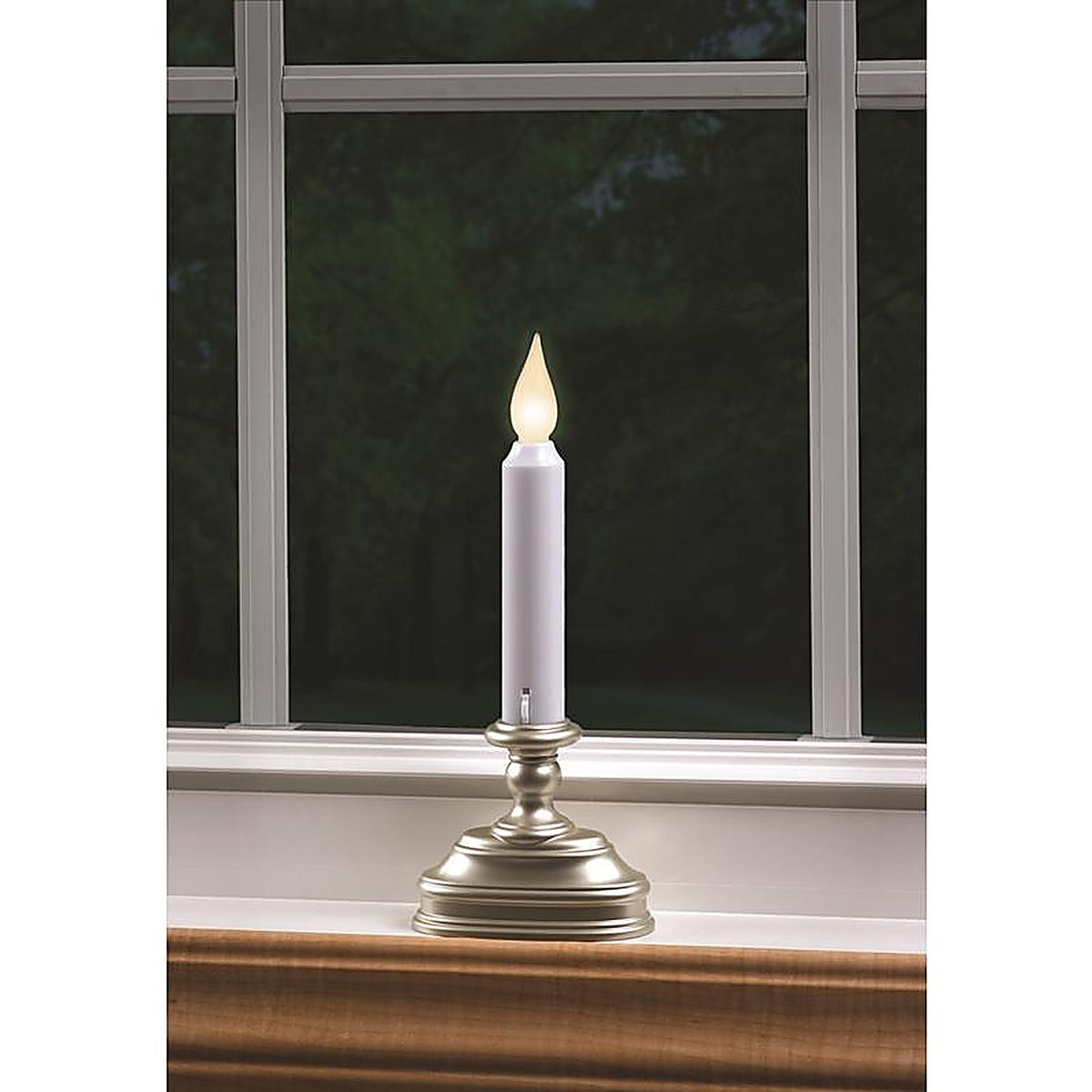 Xodus Innovations - FPC1320P - Pewter/White None Scent Window Candles Flameless Flickering Candle