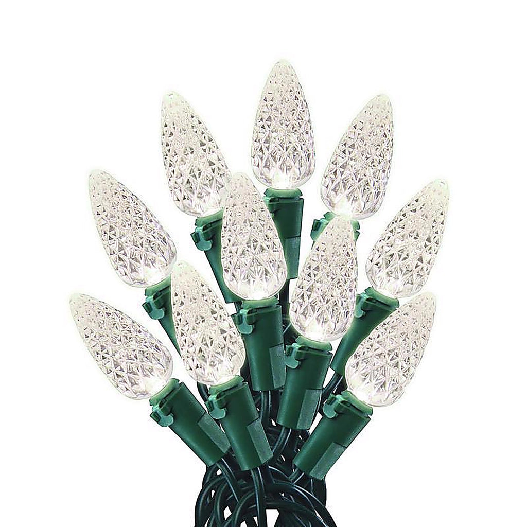 Celebrations 47985-71 LED C6 Clear/Warm White 300 count String Christmas Lights 74.5 ft.