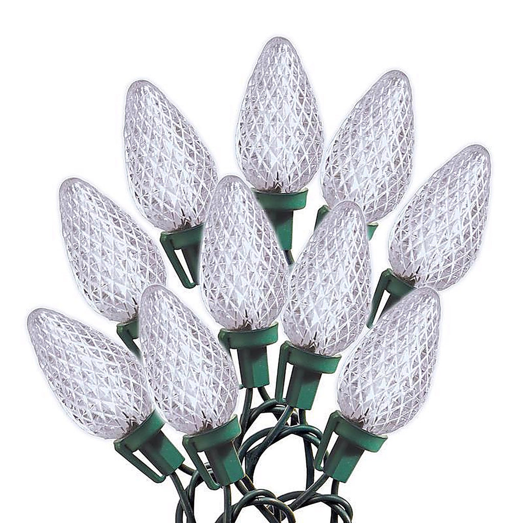 Celebrations 47772-71 LED C9 Cool White 75 count String Christmas Lights 49 ft.