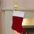 Dyno 1161734-2AC LLC Red/White/Black Paw Print Christmas Stocking