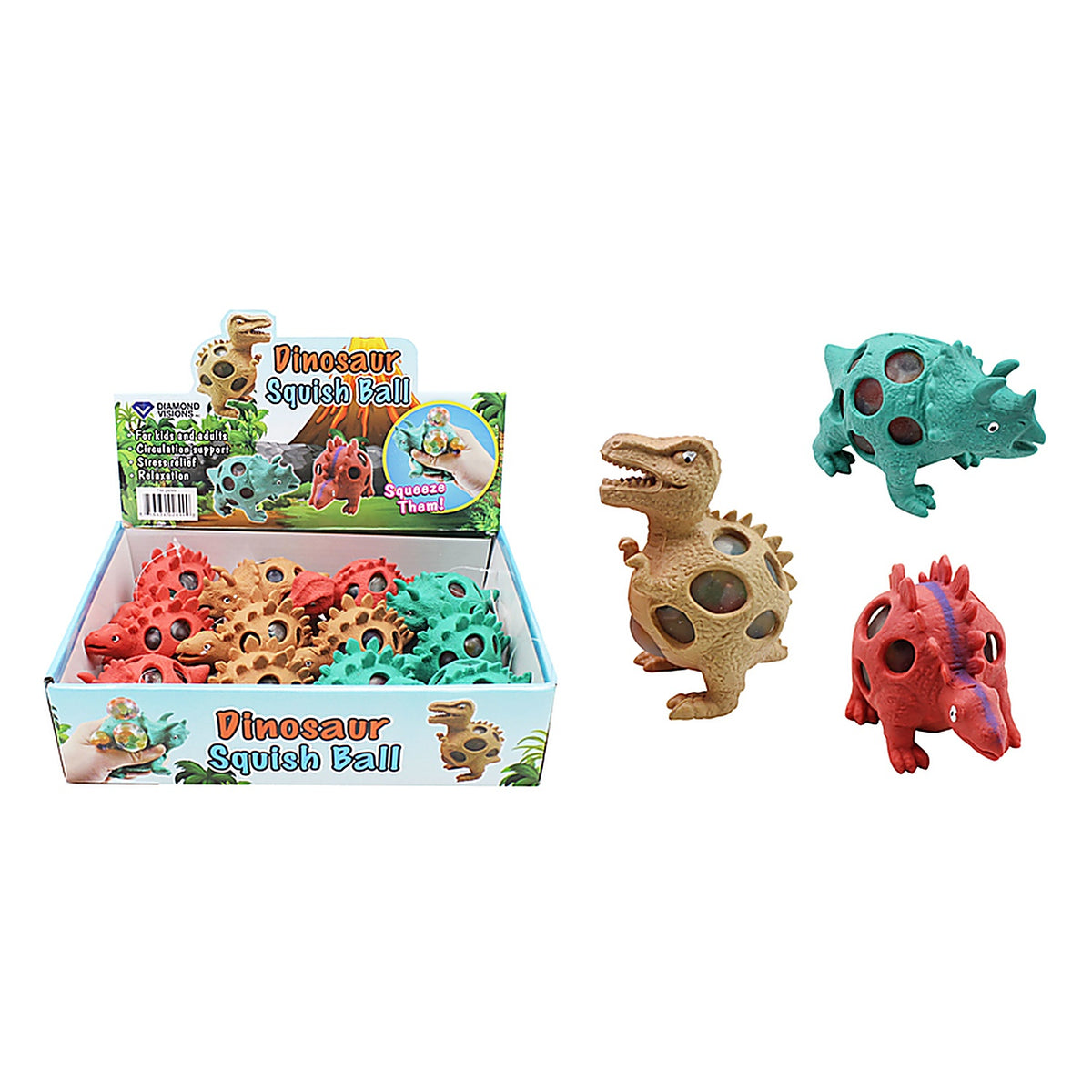 Diamond Visions TM-2699 Dinosaur Squish Balls 1/Pack