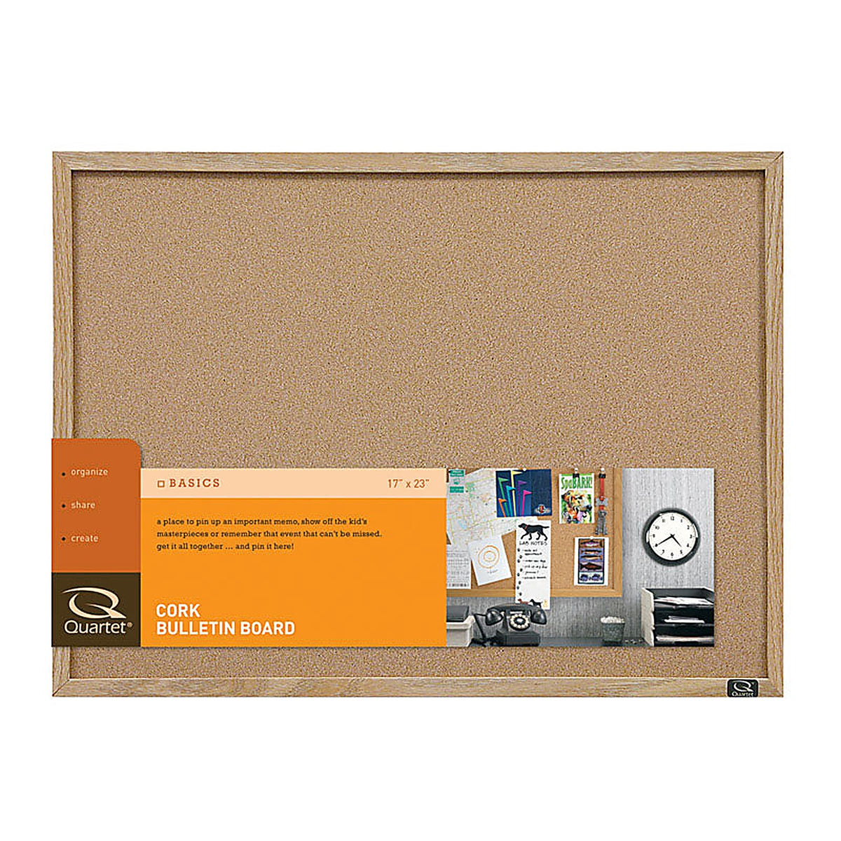 Quartet - 35-380342Q - 17 In. H X 23 In. W Screw-Mounted Bulletin Board